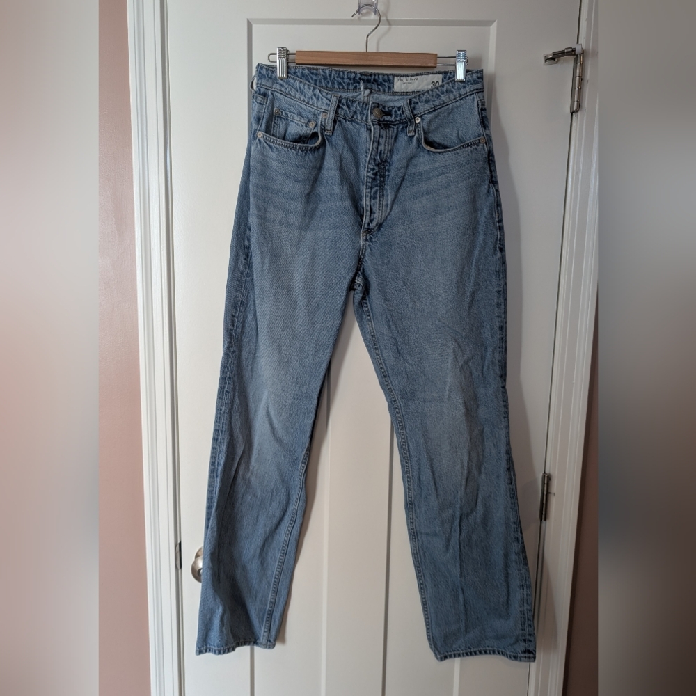 rag & bone Alex High Rise Straight Jeans
